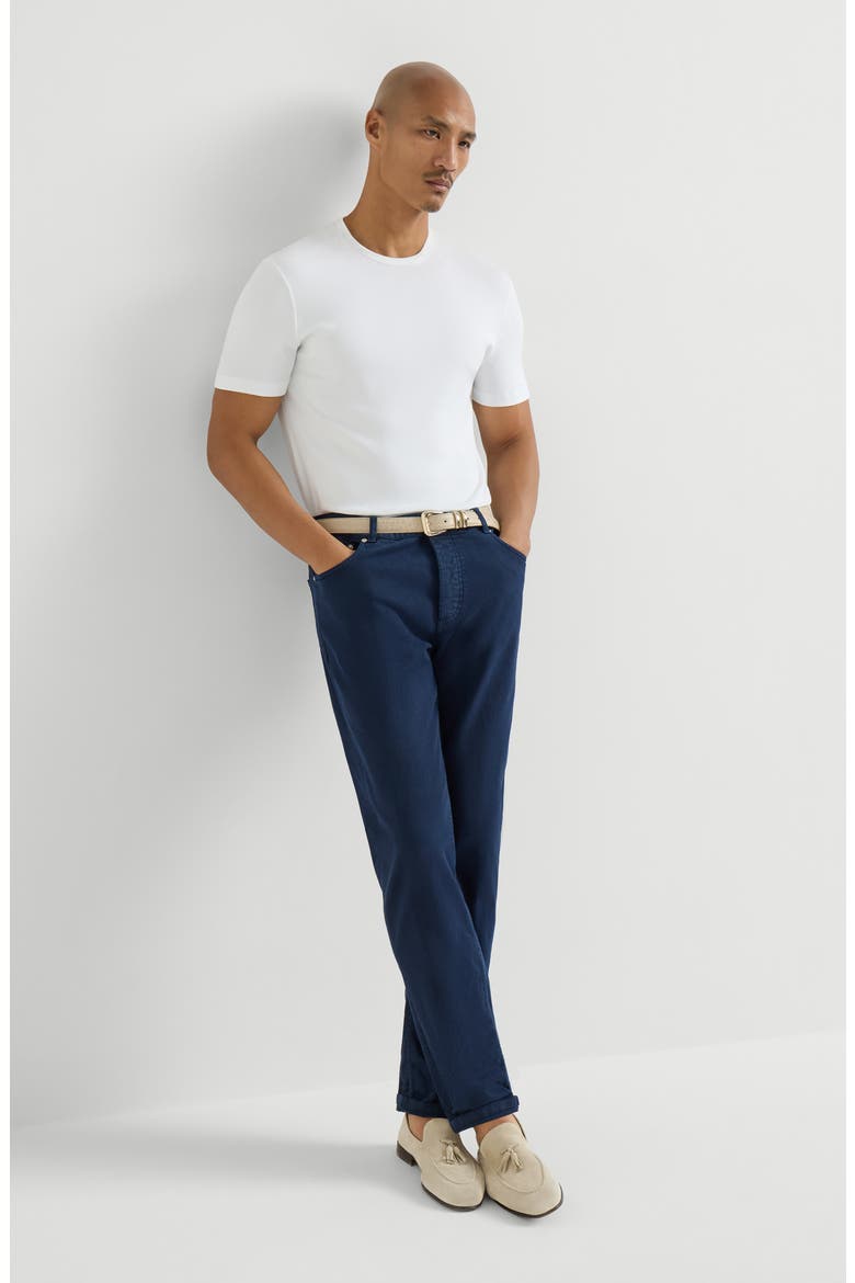 Lightweight denim trousers, Alternate, color, Navy Blue