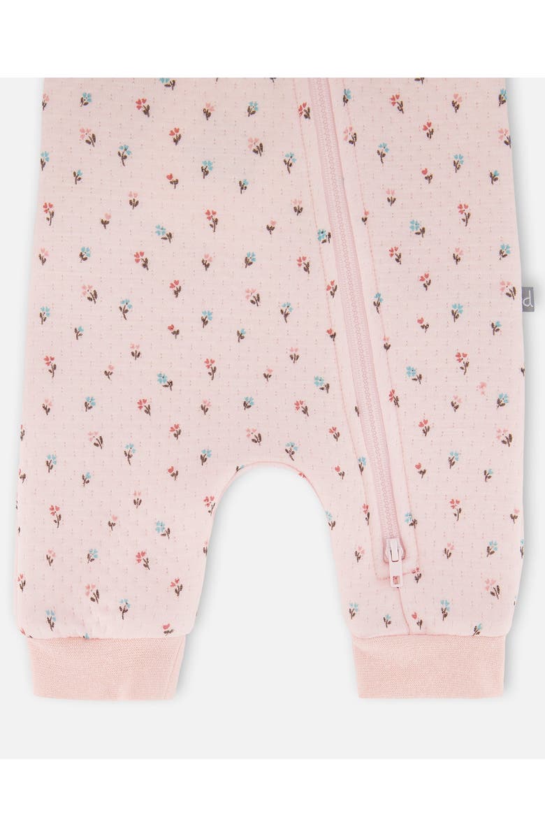 Deux par Deux Organic Cotton One-Piece and Romper, Alternate, color, Pink Mini Floral