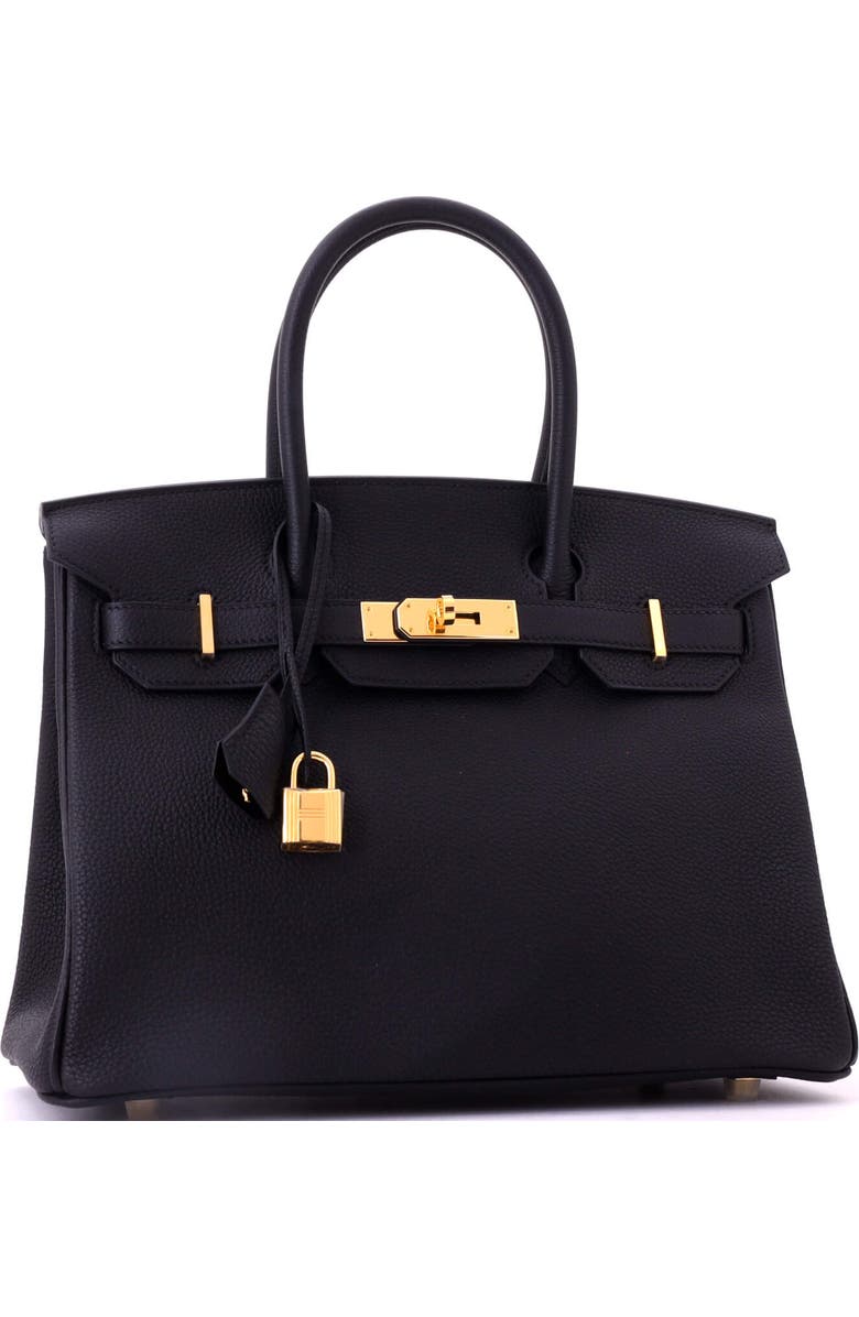 Pre-Owned Hermes Birkin Handbag Black Togo with Gold Hardware 30, Alternate, color, Noir