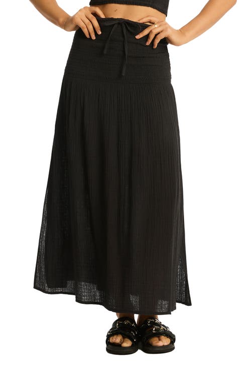 Black beach skirt cover up online