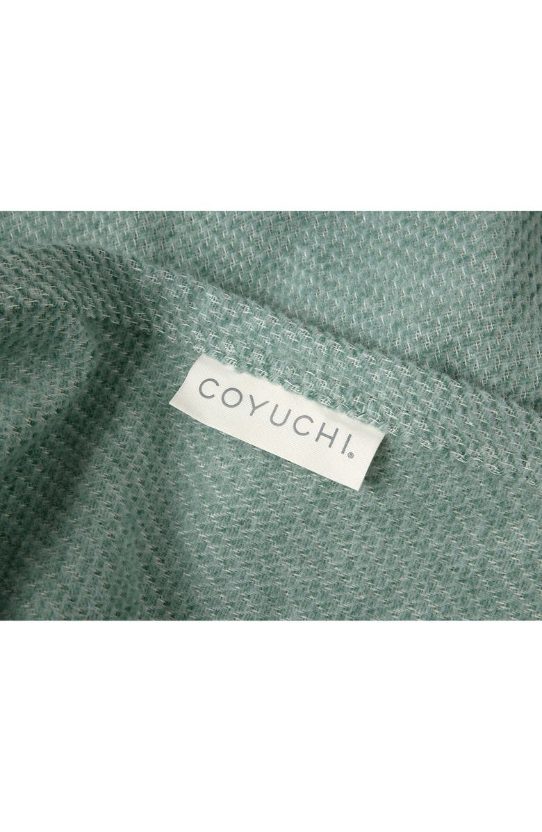 Coyuchi Sequoia Organic Cotton Throw Blanket, Alternate, color, Fern