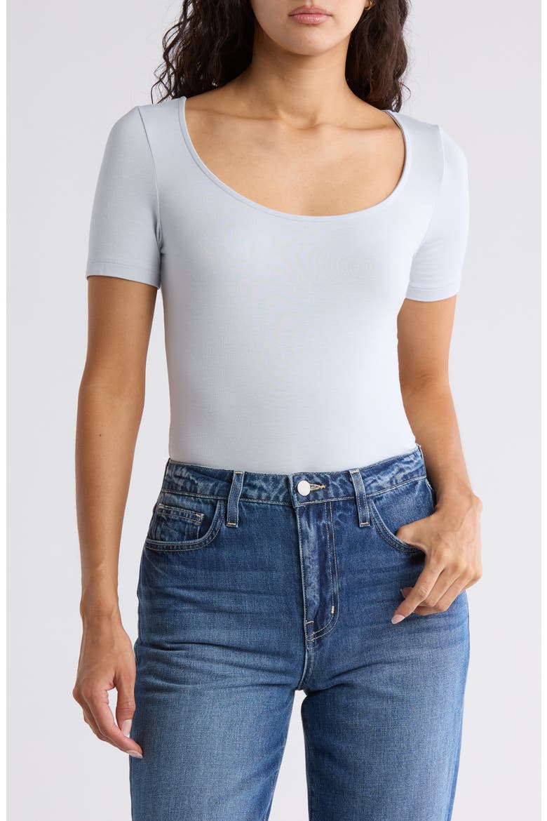 Alva U-Neck Crop T-Shirt, Main, color, PARISIAN BLUE