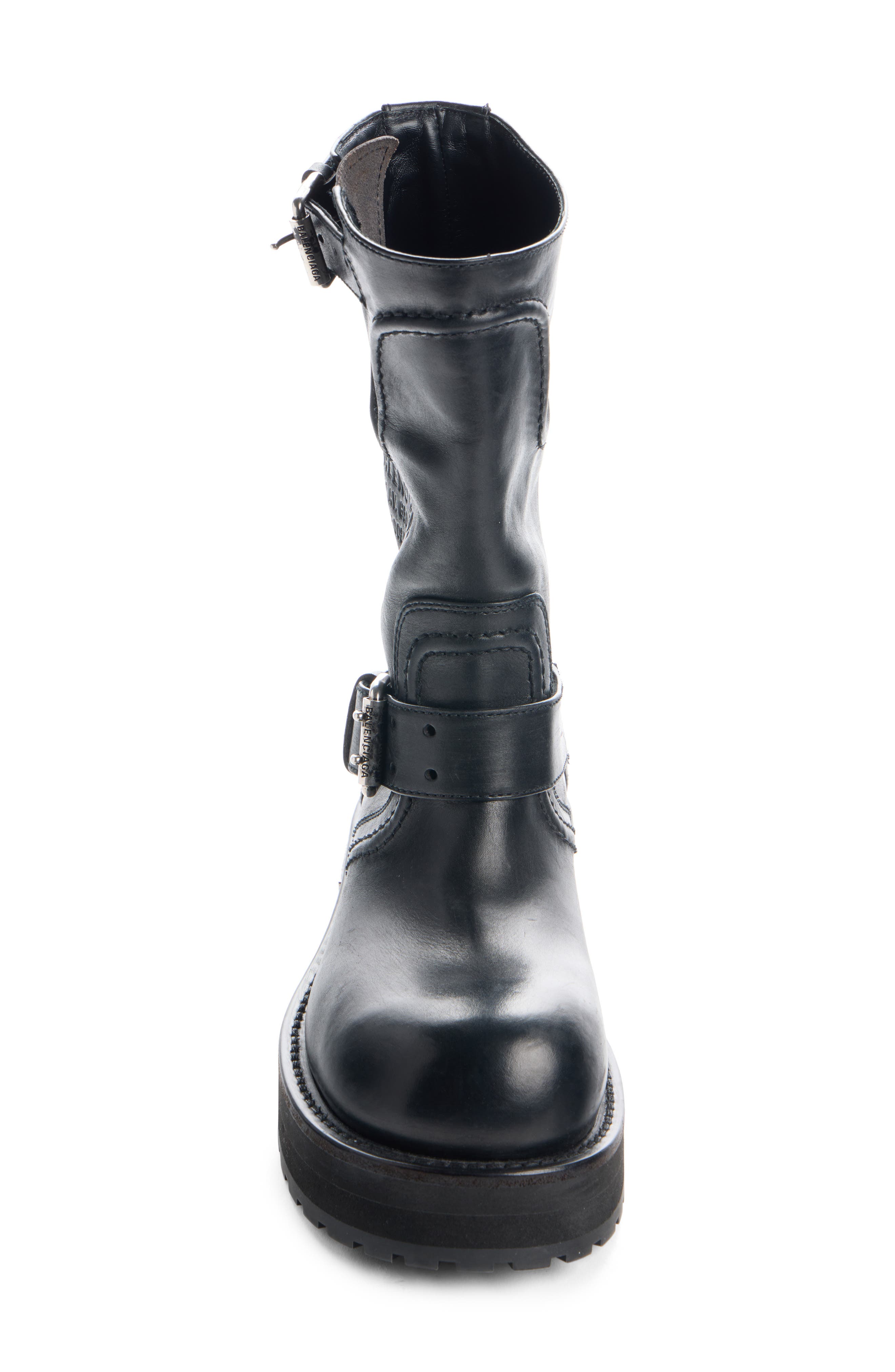 Balenciaga Venom Engineer Boot, Alternate, color, 1000 Black/ Silver