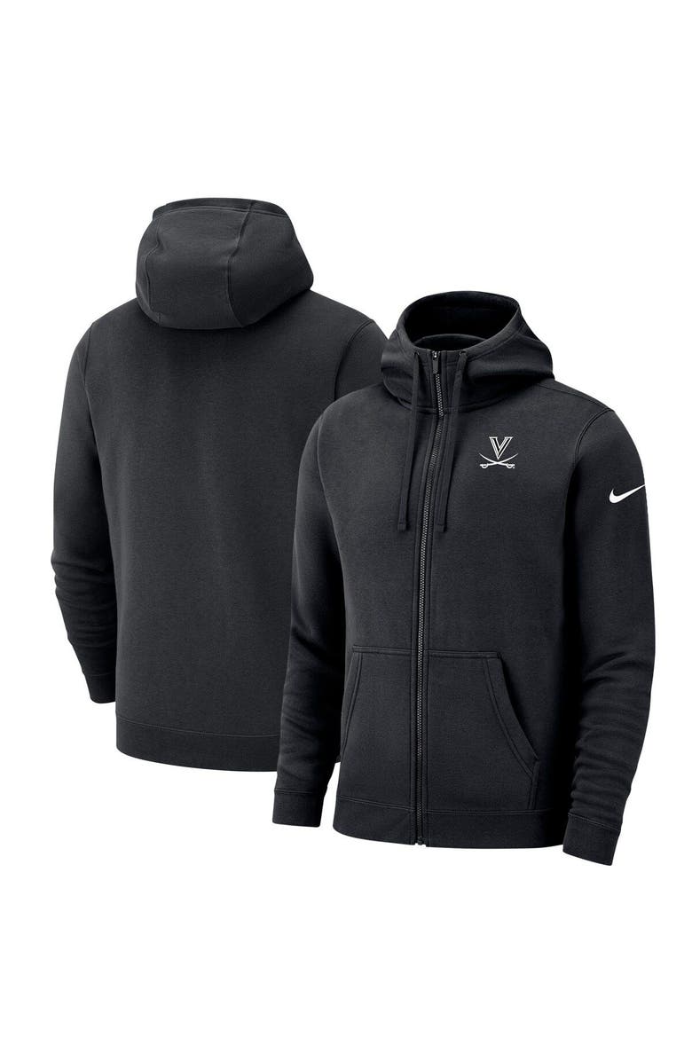 Nike Men's Nike Black Virginia Cavaliers Dark Mode 2.0 Club Fleece Full-Zip Hoodie, Alternate, color, 