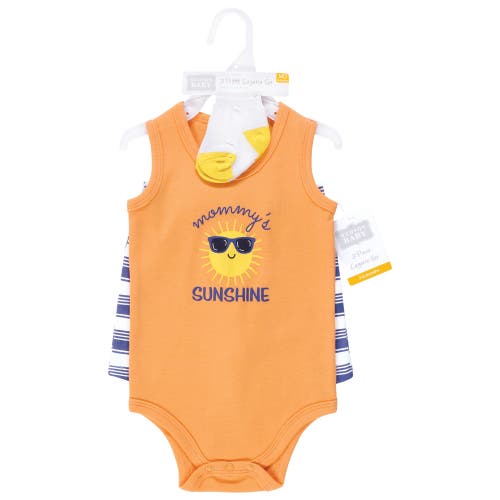 Hudson Baby Bodysuit, Short And Sock In Multi