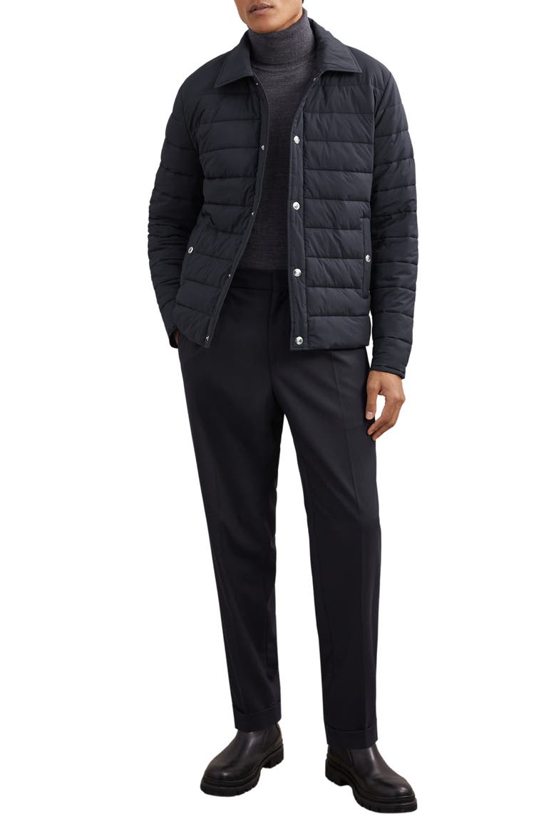 Harrison Quilted Shirt Jacket, Alternate, color, NAVY