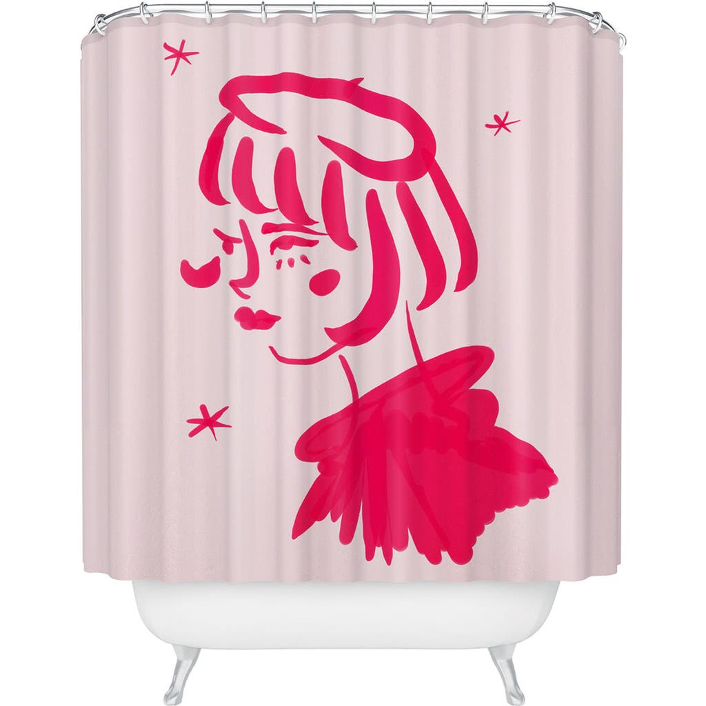 Deny Designs Midge Shower Curtain In Pink