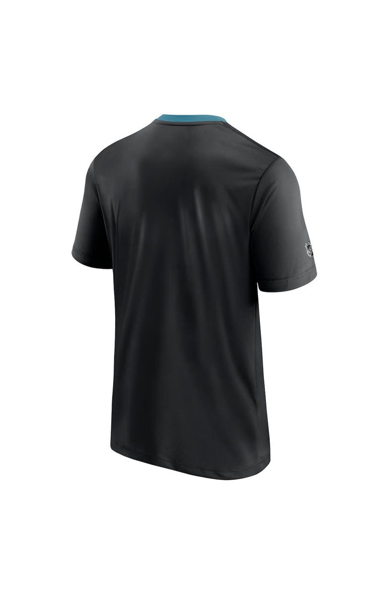 FANATICS Men's Fanatics Branded Black San Jose Sharks Authentic Pro Locker Room T-Shirt, Alternate, color,