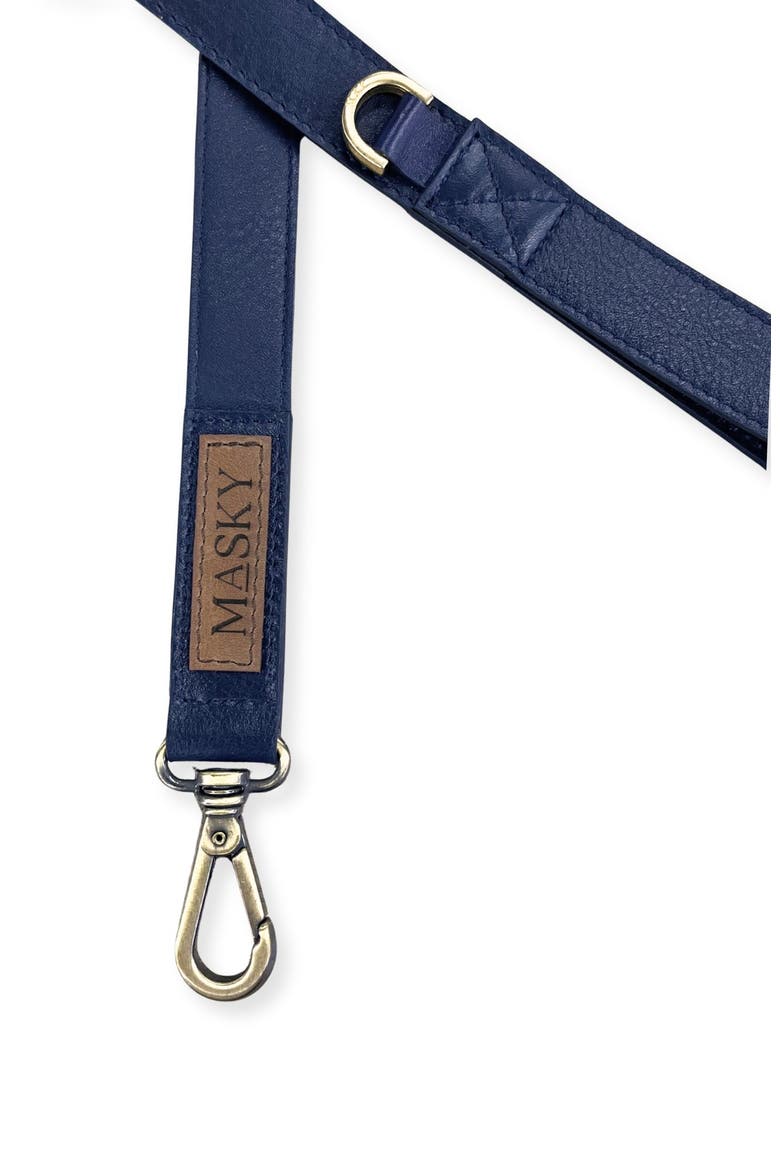 Classic Leather Leash, Alternate, color, Blue