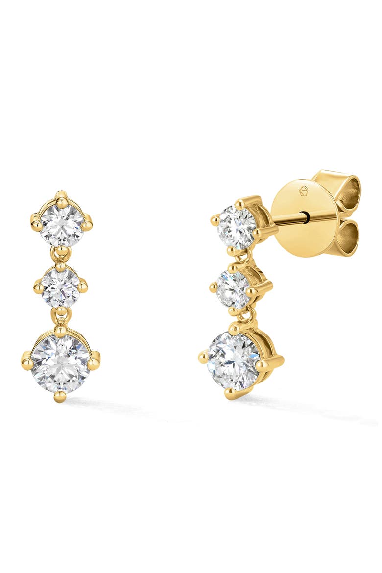 Cascade Diamond Mini Drop Earrings, Main, color, YELLOW GOLD