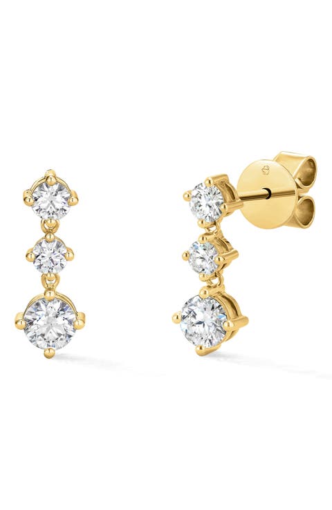 Cascade Diamond Mini Drop Earrings