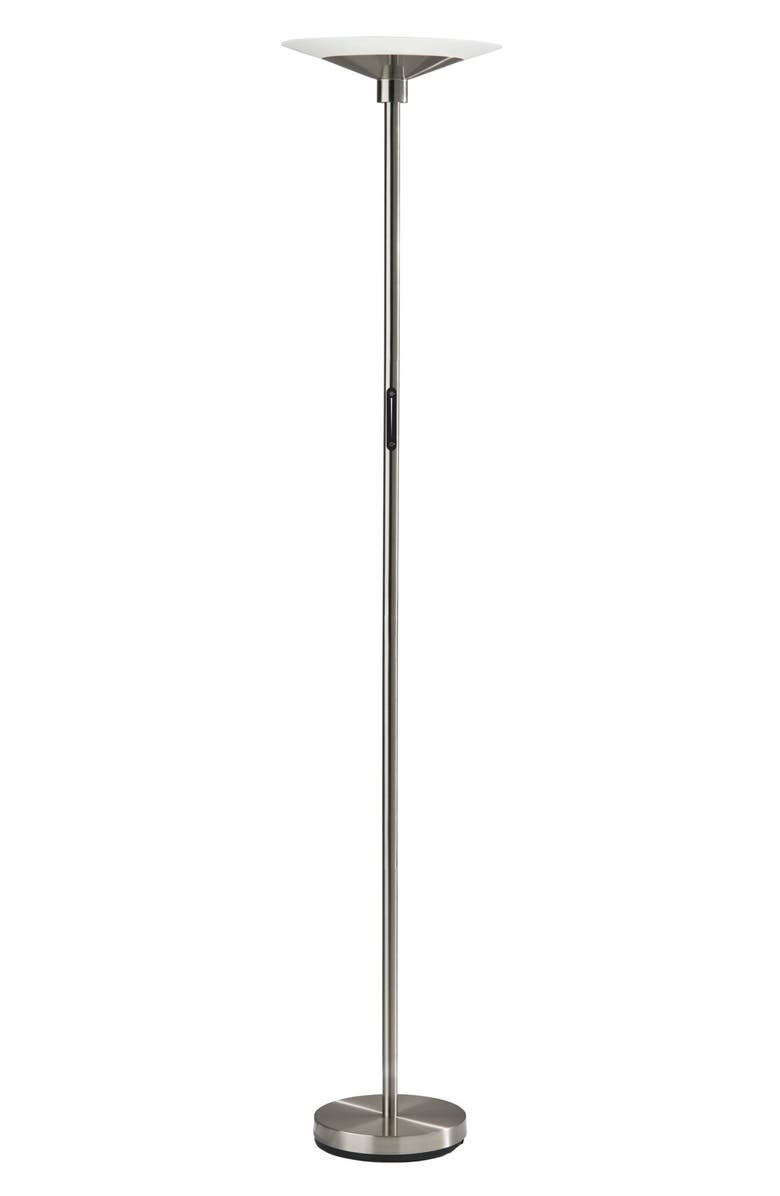 ADESSO LIGHTING Solar LED Torchiere Floor Lamp, Main, color,