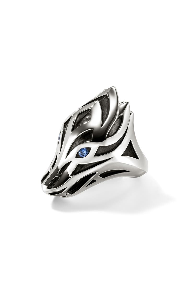 John Hardy Naga Ring, Sterling Silver, Blue Sapphire, Alternate, color, Silver