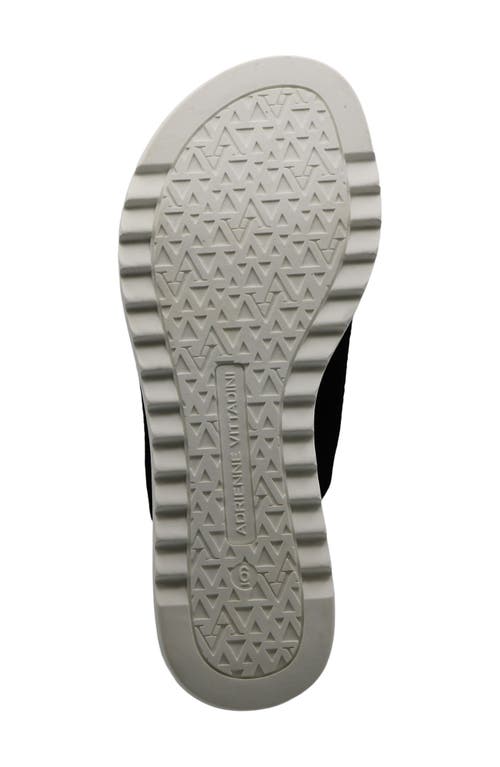 Adrienne Vittadini Cindee Wedge Sandal In Black Knit