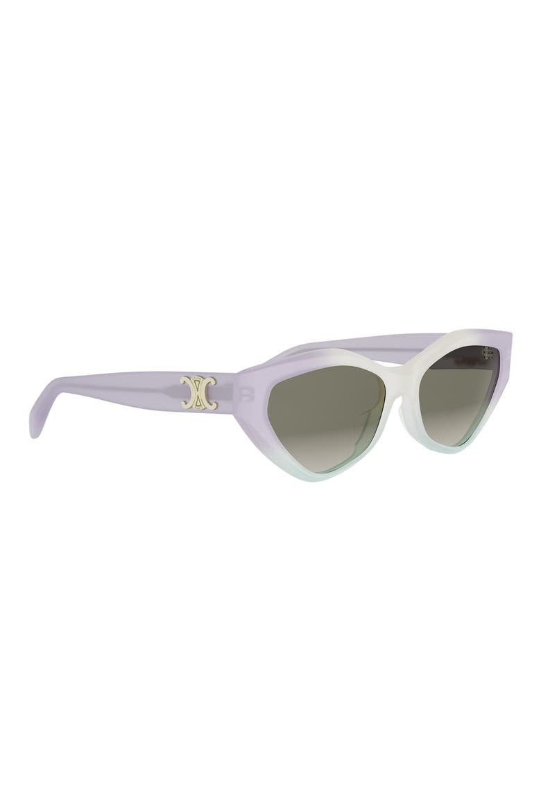 Triomphe 17 56mm Cat Eye Sunglasses, Alternate, color, LILAC/ OTHER / GRADIENT BROWN