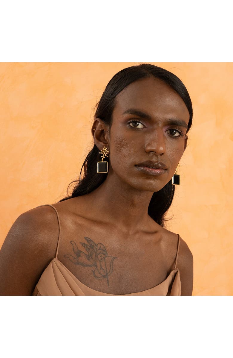 Dhwani Bhansal BLANCO EARRINGS, Alternate, color, Gold Plated