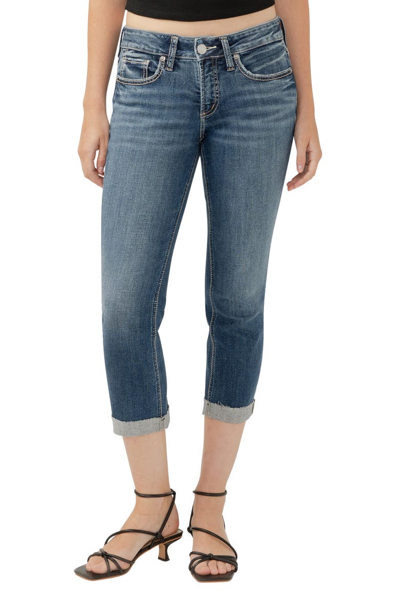 Britt Low Rise Capri Jeans, Main, color, INDIGO