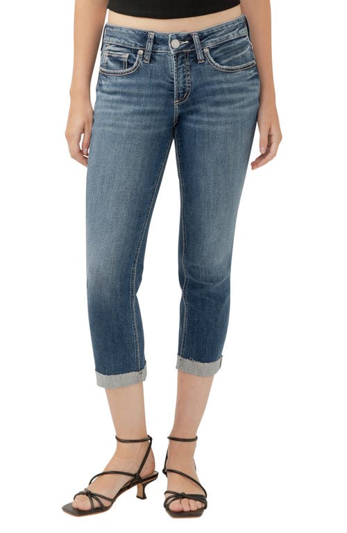 Silver Jeans Co. Britt Low Rise Capri Jeans In Indigo