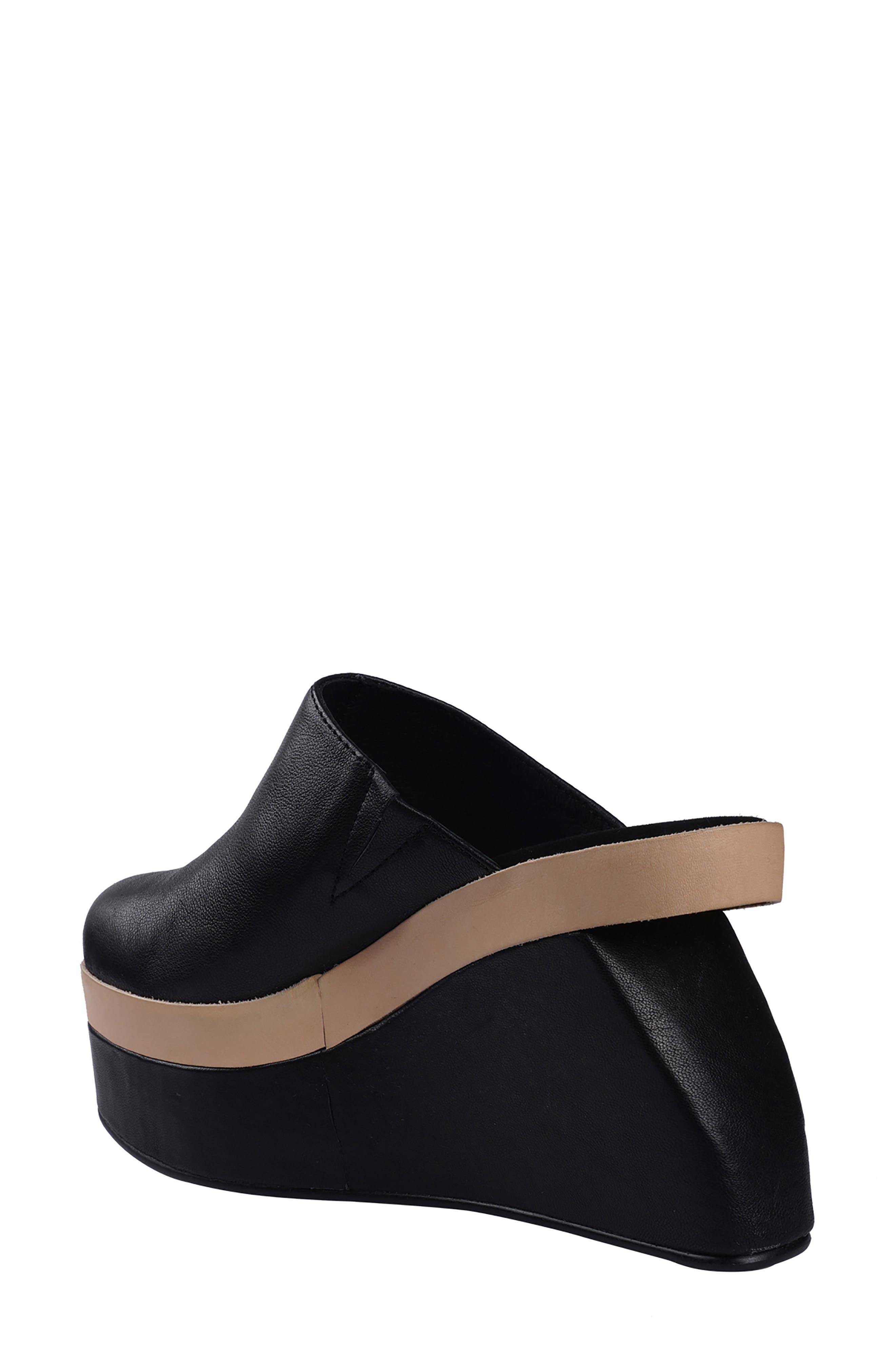 Artisan Crafted By Zigi Solen Platform Wedge Clog, Alternate, color, Black Leather