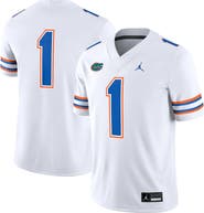 Jordan Brand Men's Jordan Brand #1 White Florida Gators Game Jersey