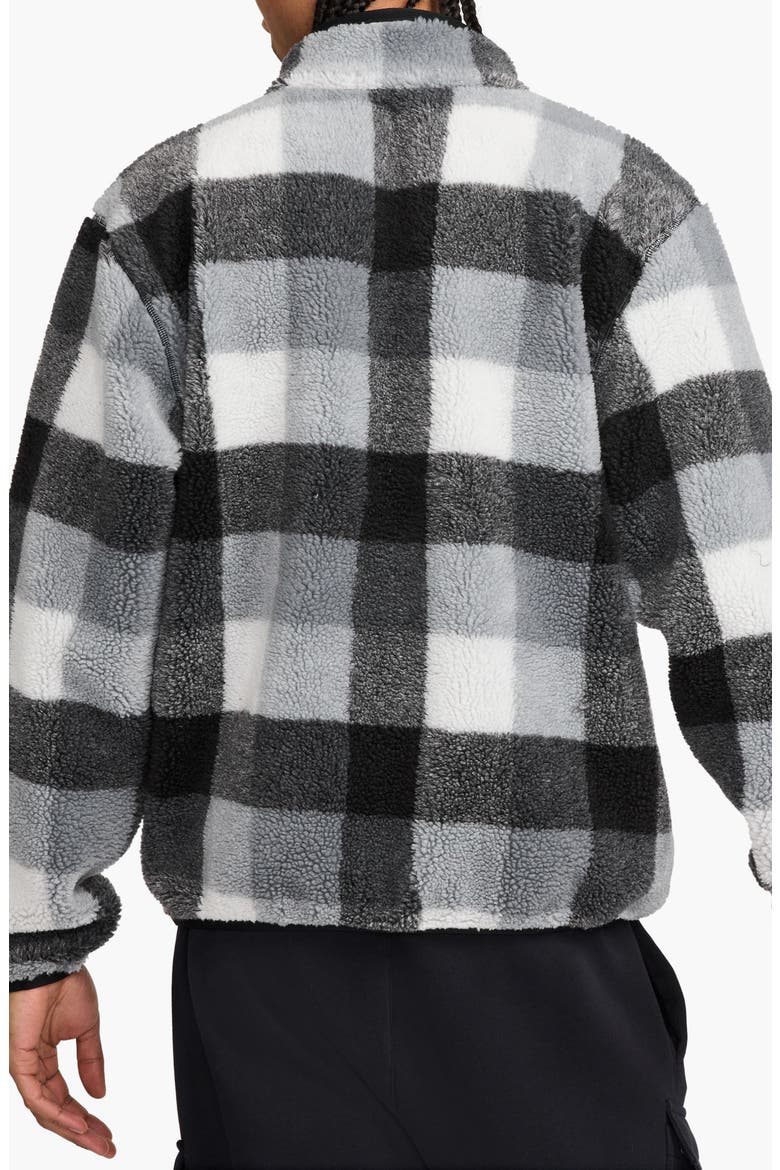 Club Plaid Therma-FIT Fleece Half Zip Pullover, Alternate, color, BLACK/ WHITE/ SMOKE GREY