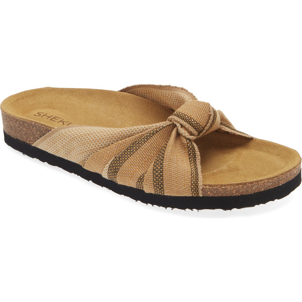 SHEKUDO Bahia Knot Slide Sandal in Neutral