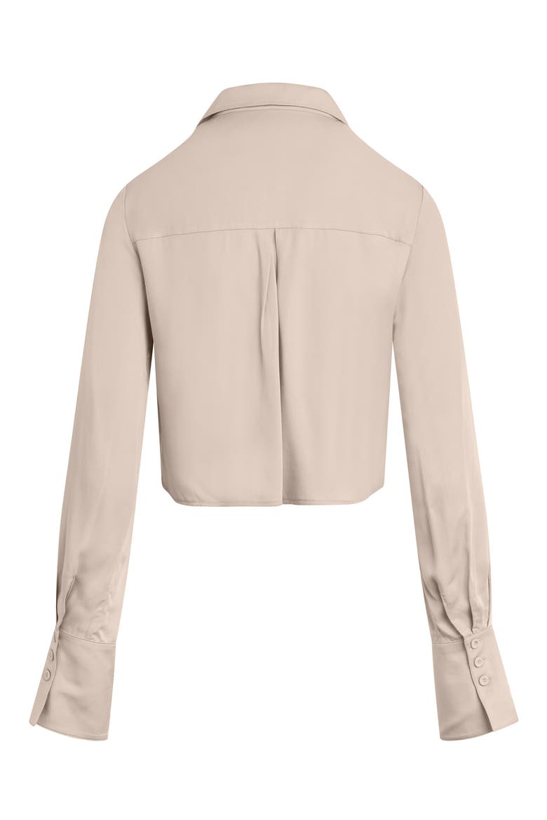 The Cropped Lily Print Top, Alternate, color, DUSTY PINK