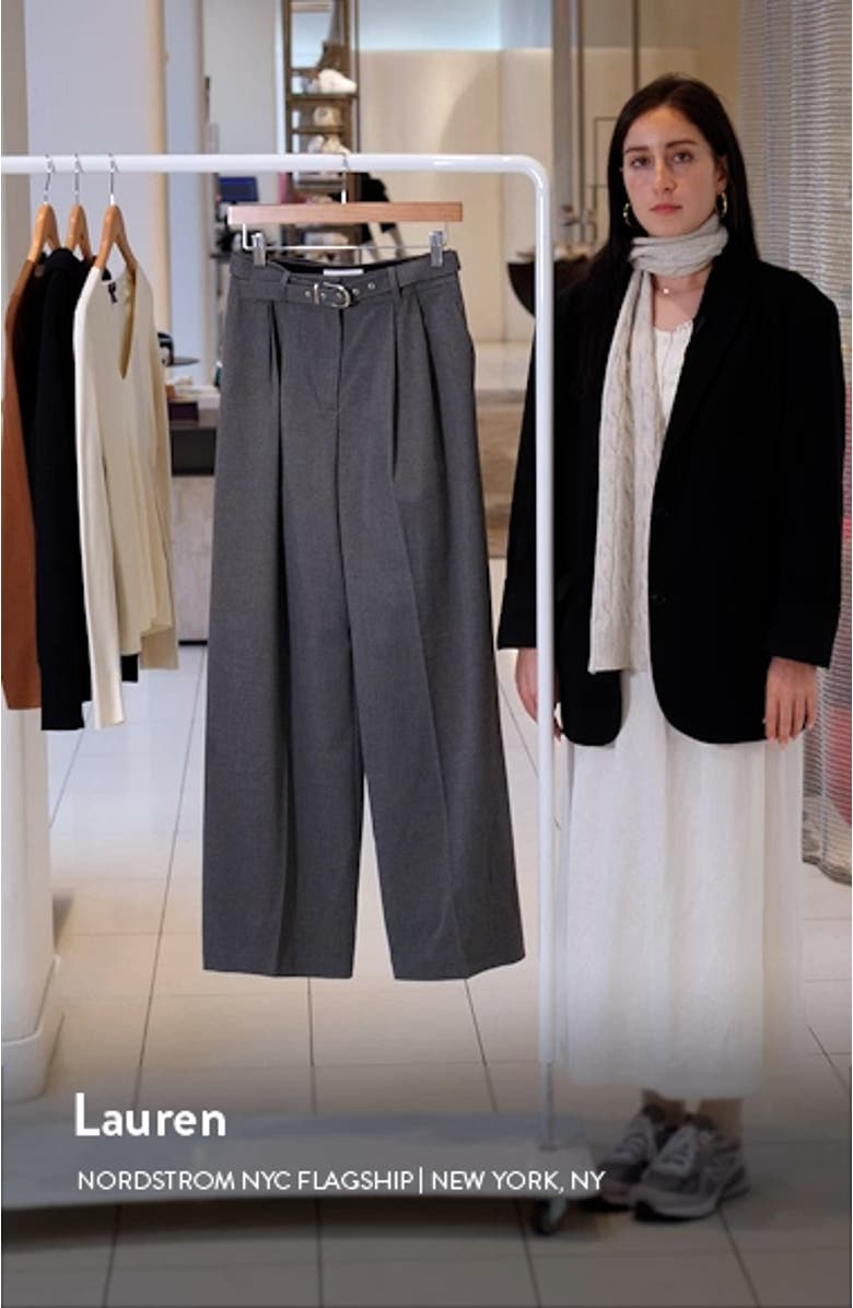Freja Belted Wide Leg Pants, sales video thumbnail