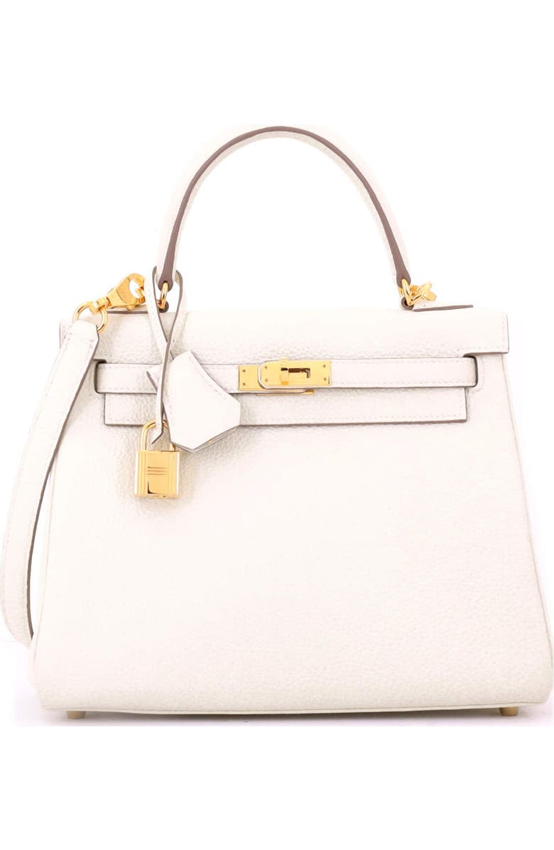 Pre-Owned Hermes Kelly Handbag Light Togo with Gold Hardware 25, Main, color, Mushroom