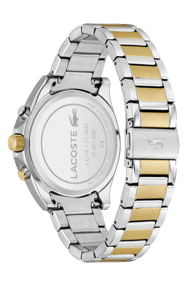 Lacoste Mainsail Chronograph Two-Tone Bracelet Watch, 43mm, Alternate, color, 