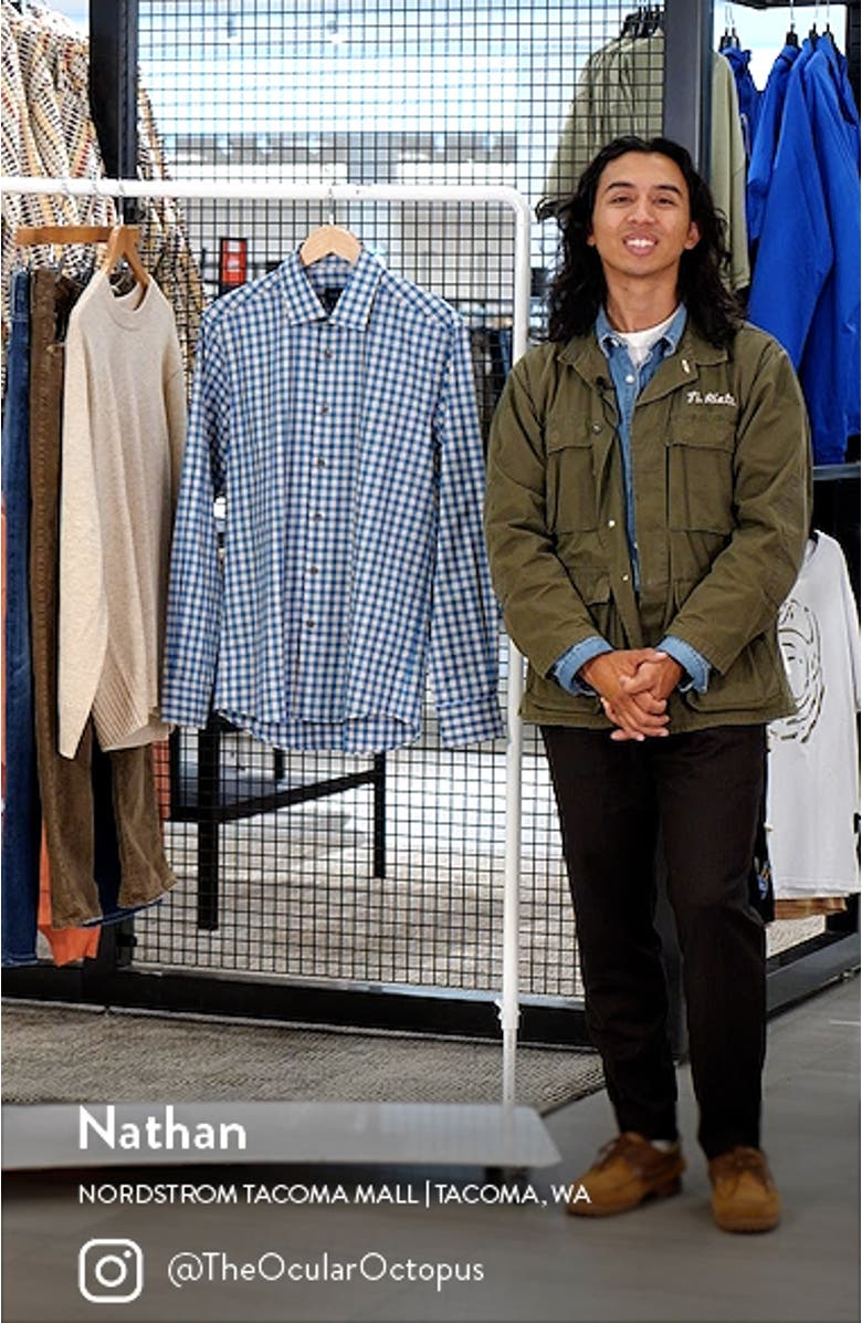 Exploded Check Cotton Button-Up Shirt, sales video thumbnail