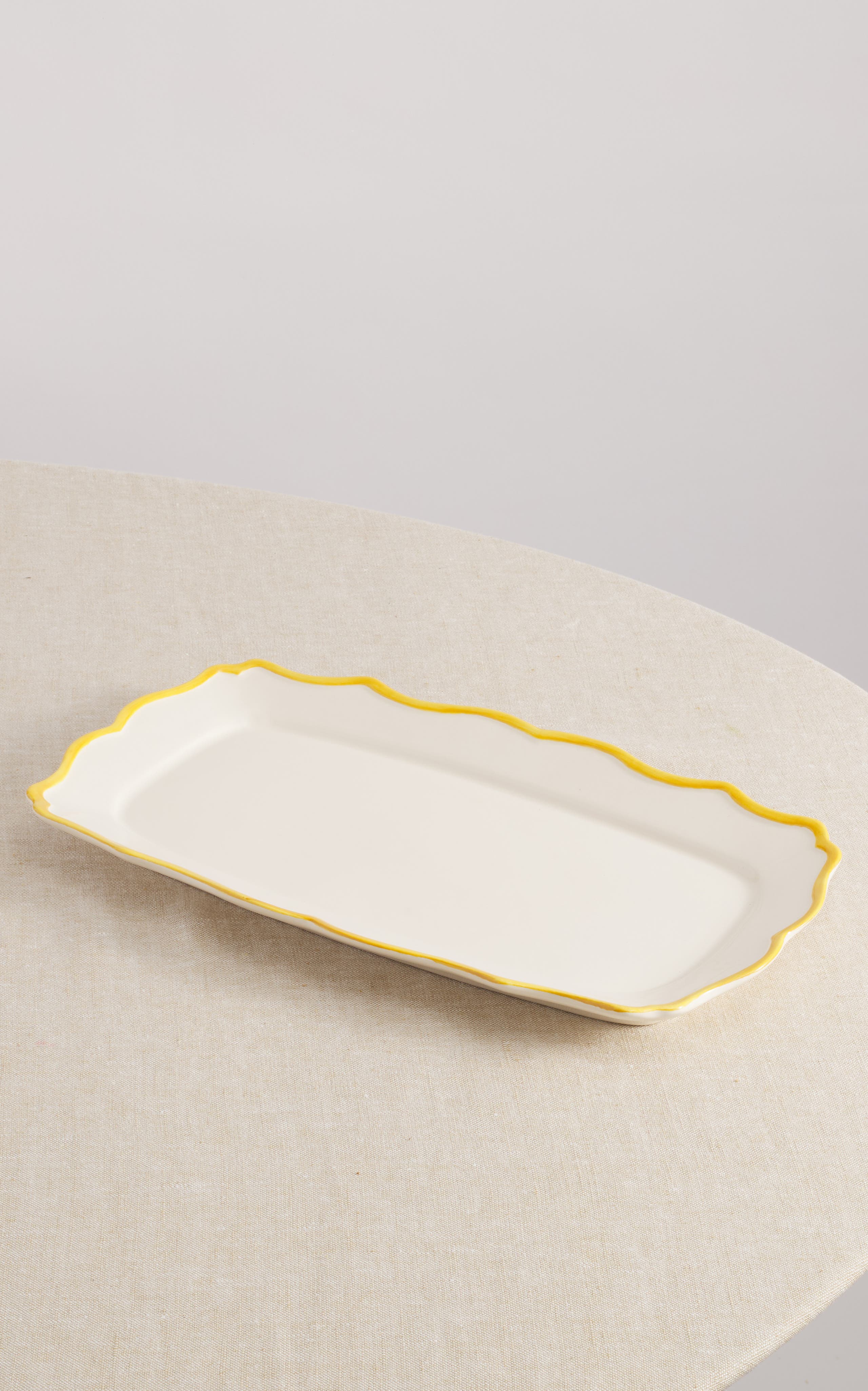 Maison Madison Home Rectangular Tray 16'' x 8,9'' - Yellow Giovanna