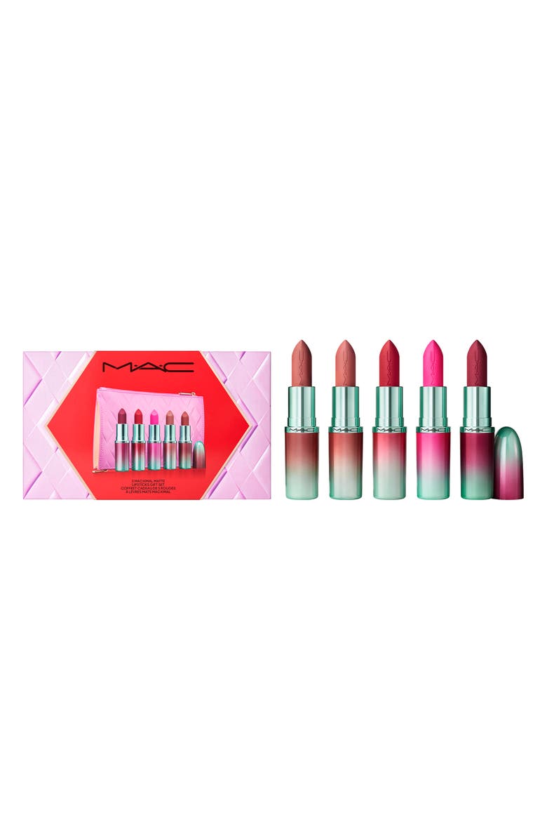 MAC Cosmetics Less is Bore 5-Piece Full-Size Matte Lipstick Gift Set (Limited Edition) $125 Value, Main, color, Pink Multi