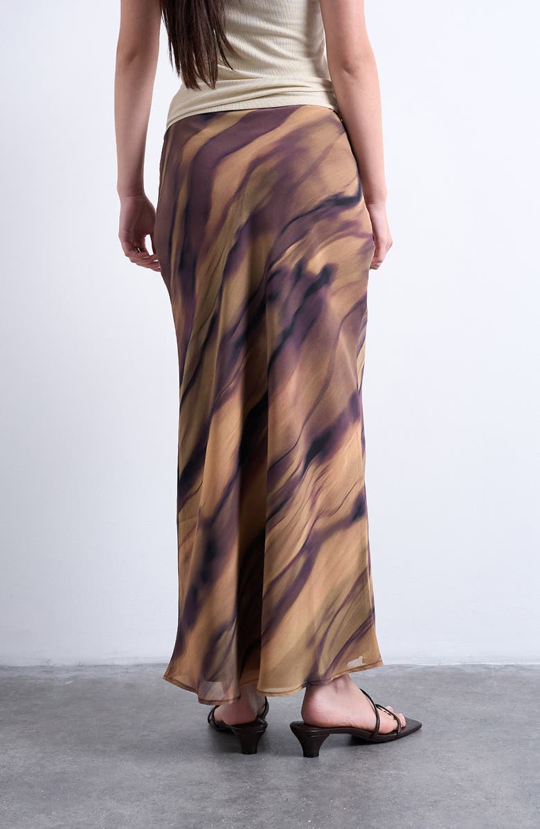 Stripe Chiffon Skirt