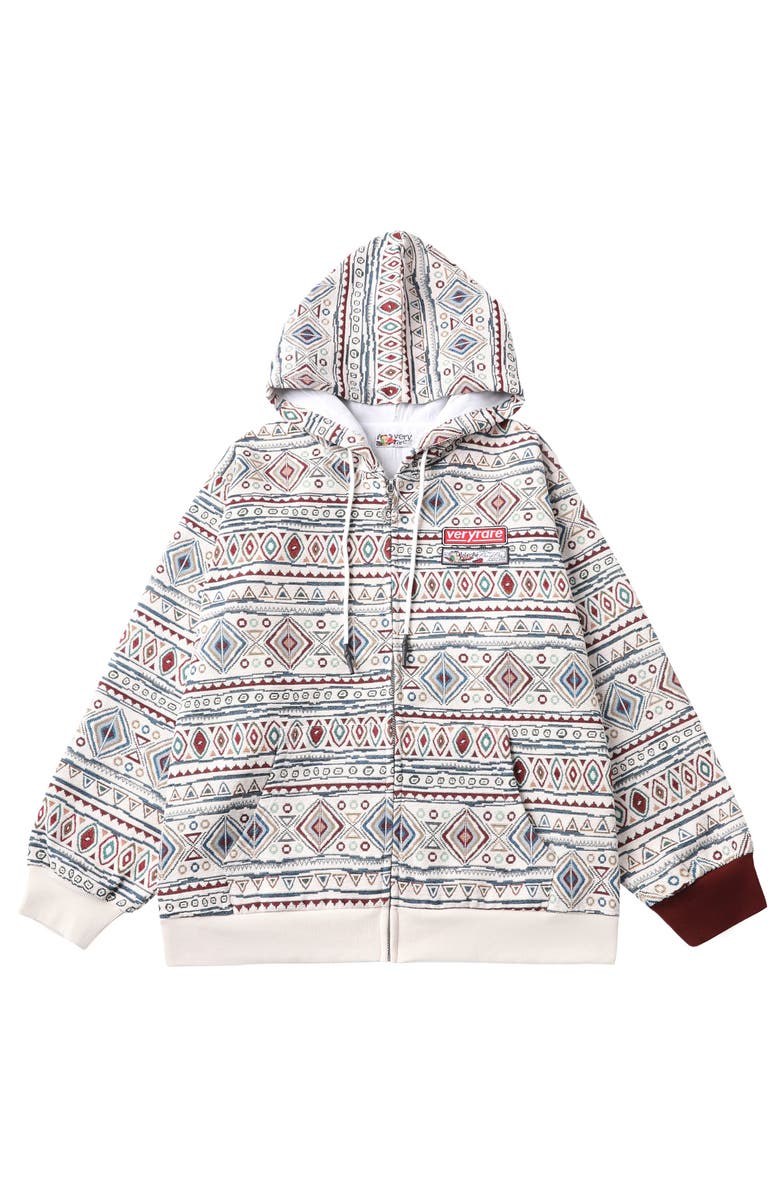 VERYRARE Tribal Pattern Hoodie, Main, color, Grey