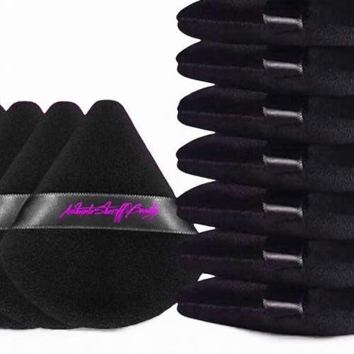 Ashunta Sheriff Beauty Black Velvet Hypoallergenic Makeup Puffs In Black