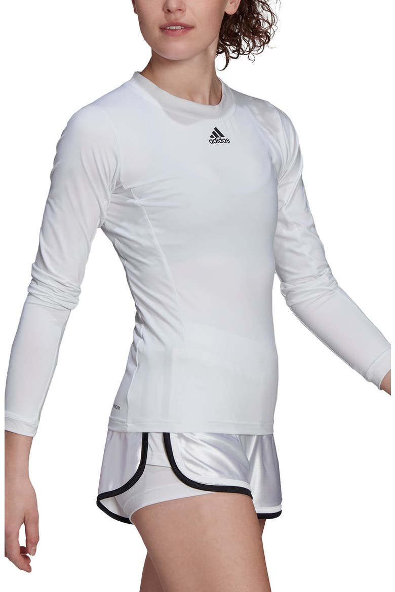 Tennis Freelift Long Sleeve T-Shirt, Alternate, color, WHITE/ BLACK