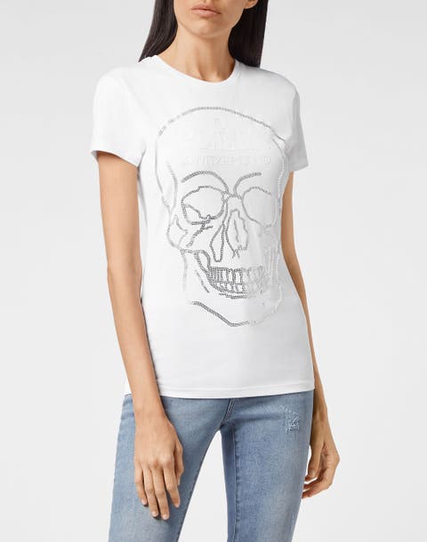 T-Shirt Round Neck Skull Women