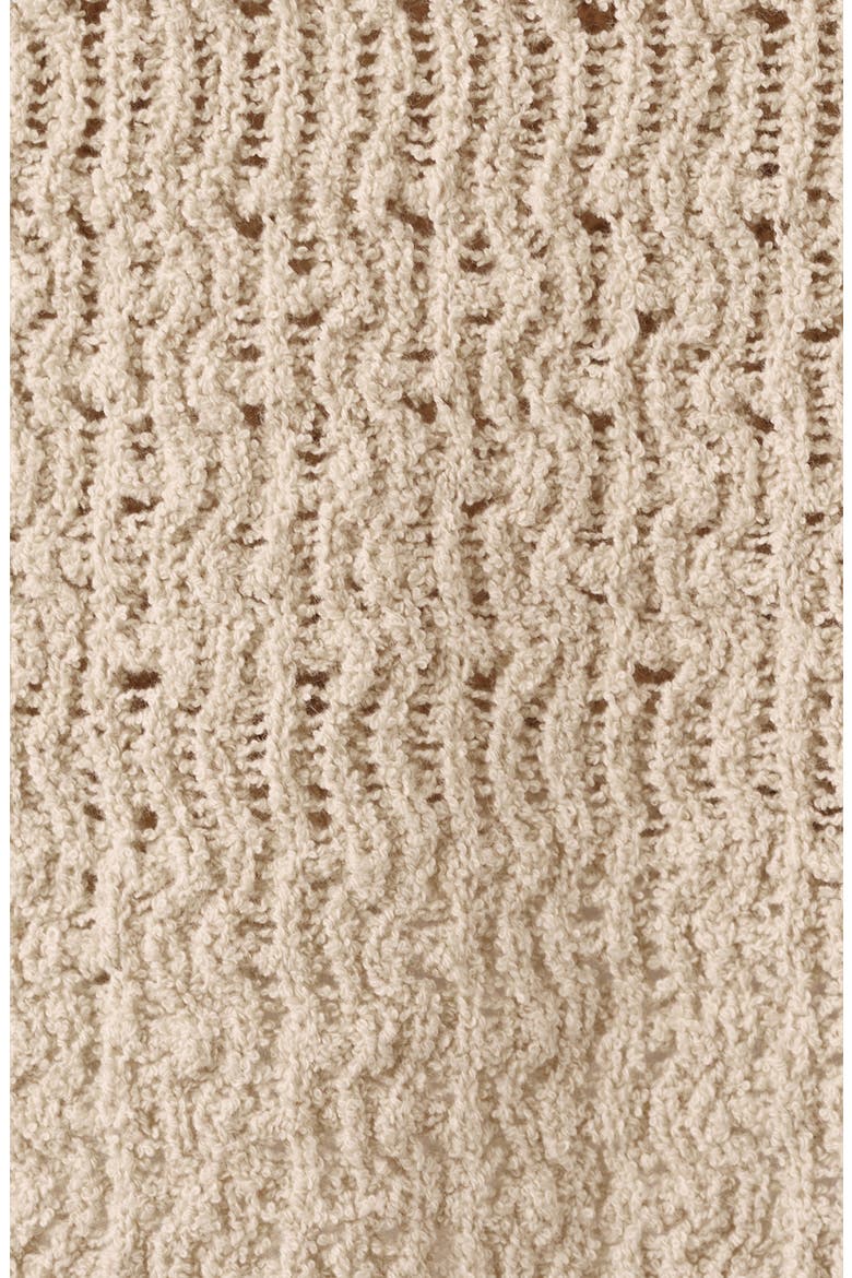 Open Stitch Polo Sweater, Alternate, color, SAND