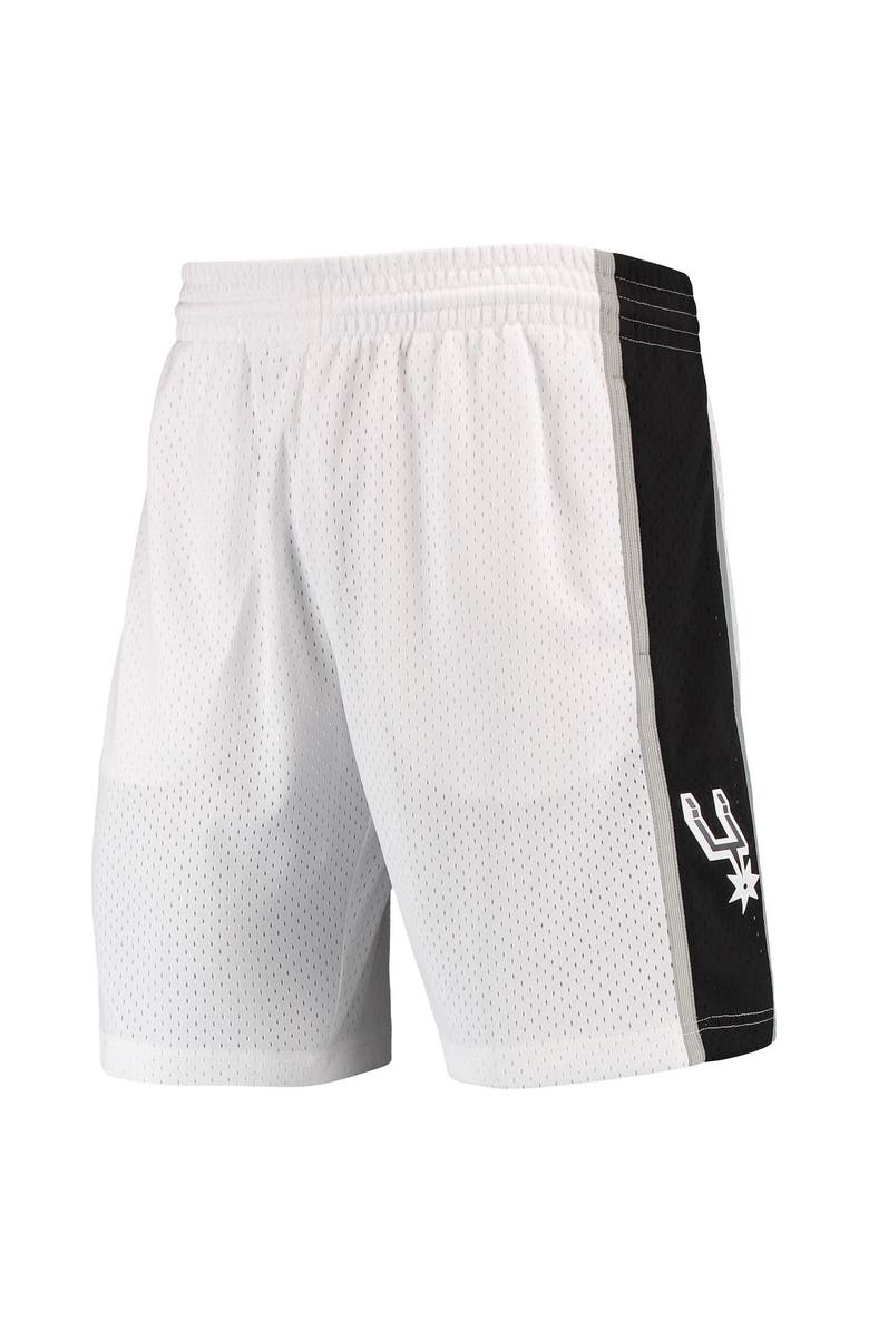 Mitchell & Ness Men's Mitchell & Ness White San Antonio Spurs Hardwood Classics Primary Logo Swingman Shorts, Alternate, color, 