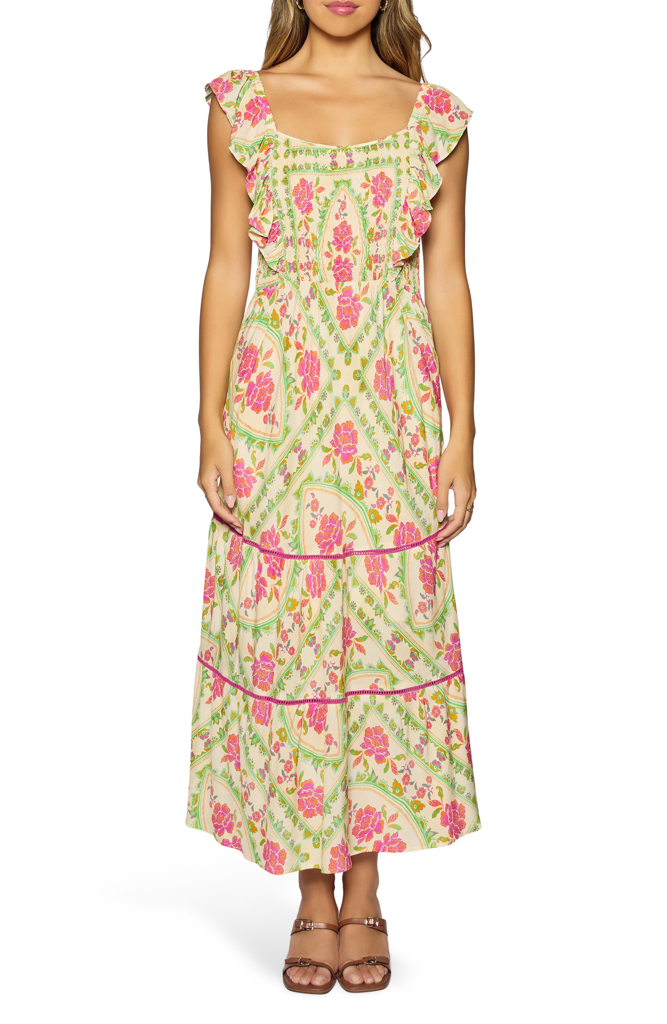 Fiesta Flora Midi Dress