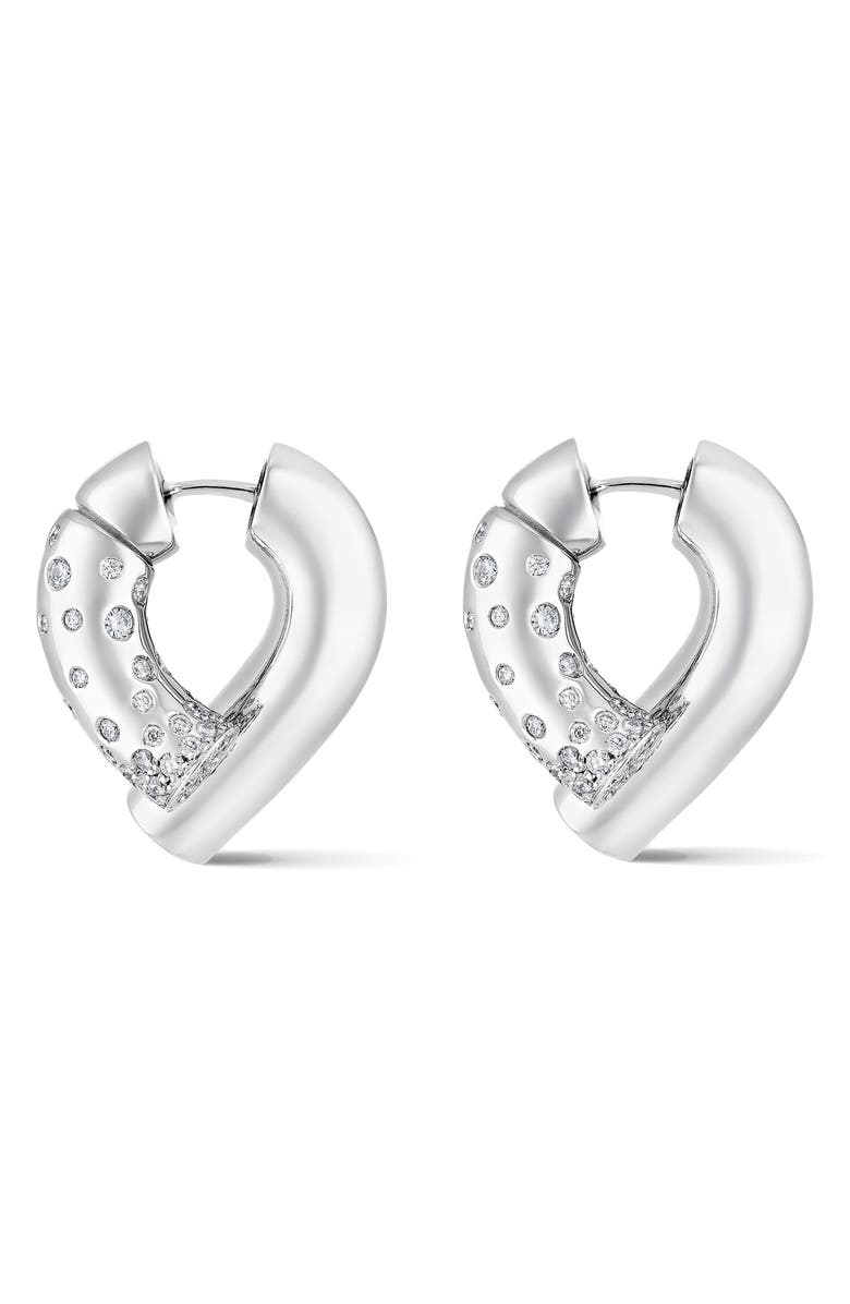 TABAYER Oera Pavé Diamond Earrings, Alternate, color, White Gold