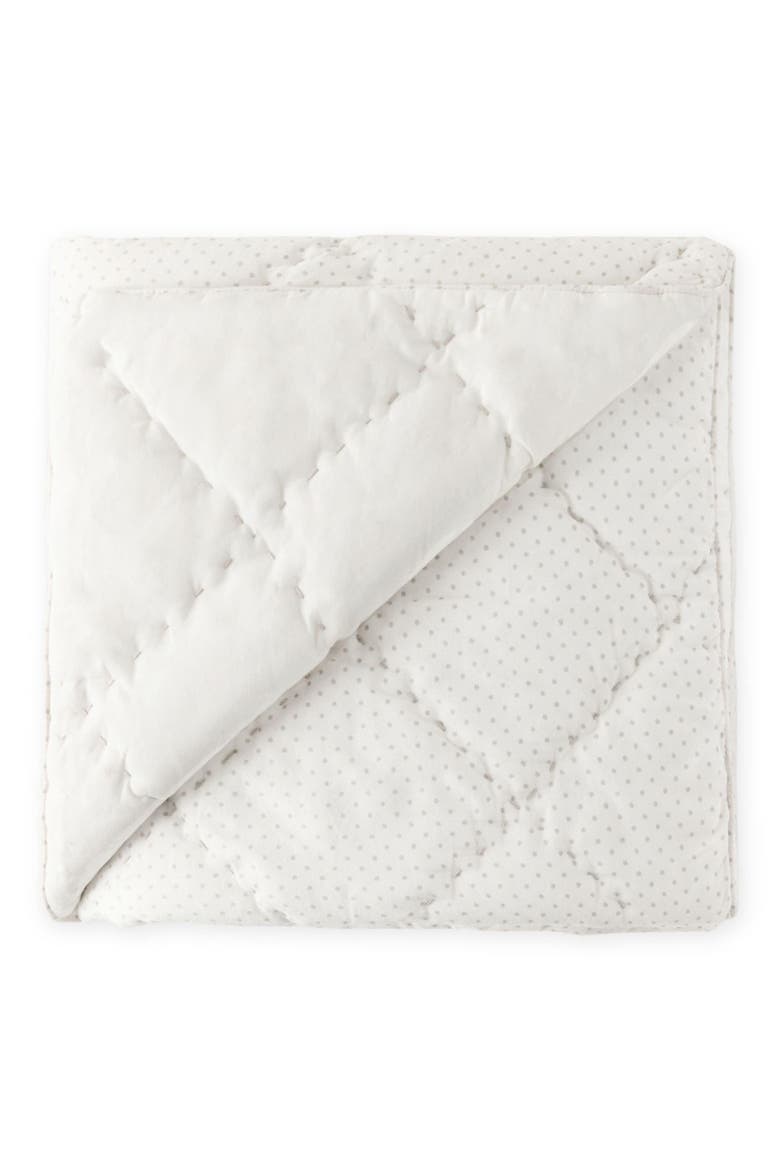 Pin Dot Organic Cotton Blanket, Main, color, PIN DOT PEBBLE