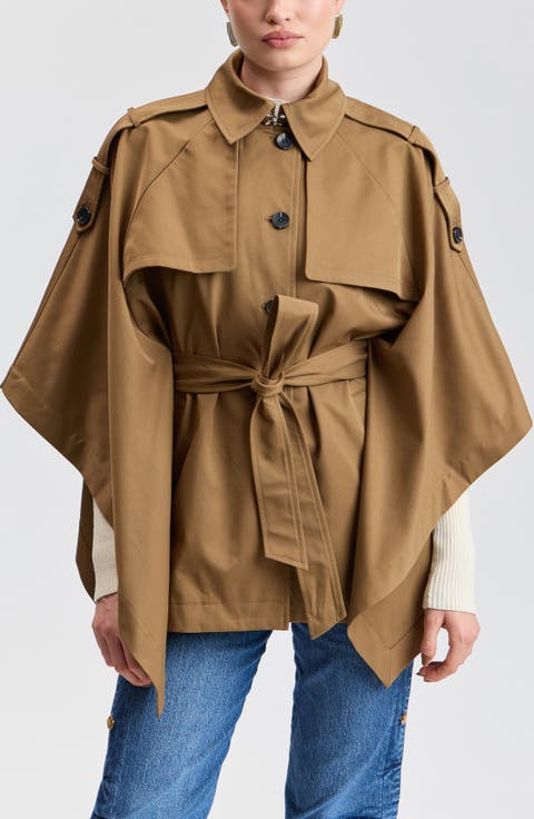 Cape Sleeve Trench Coat