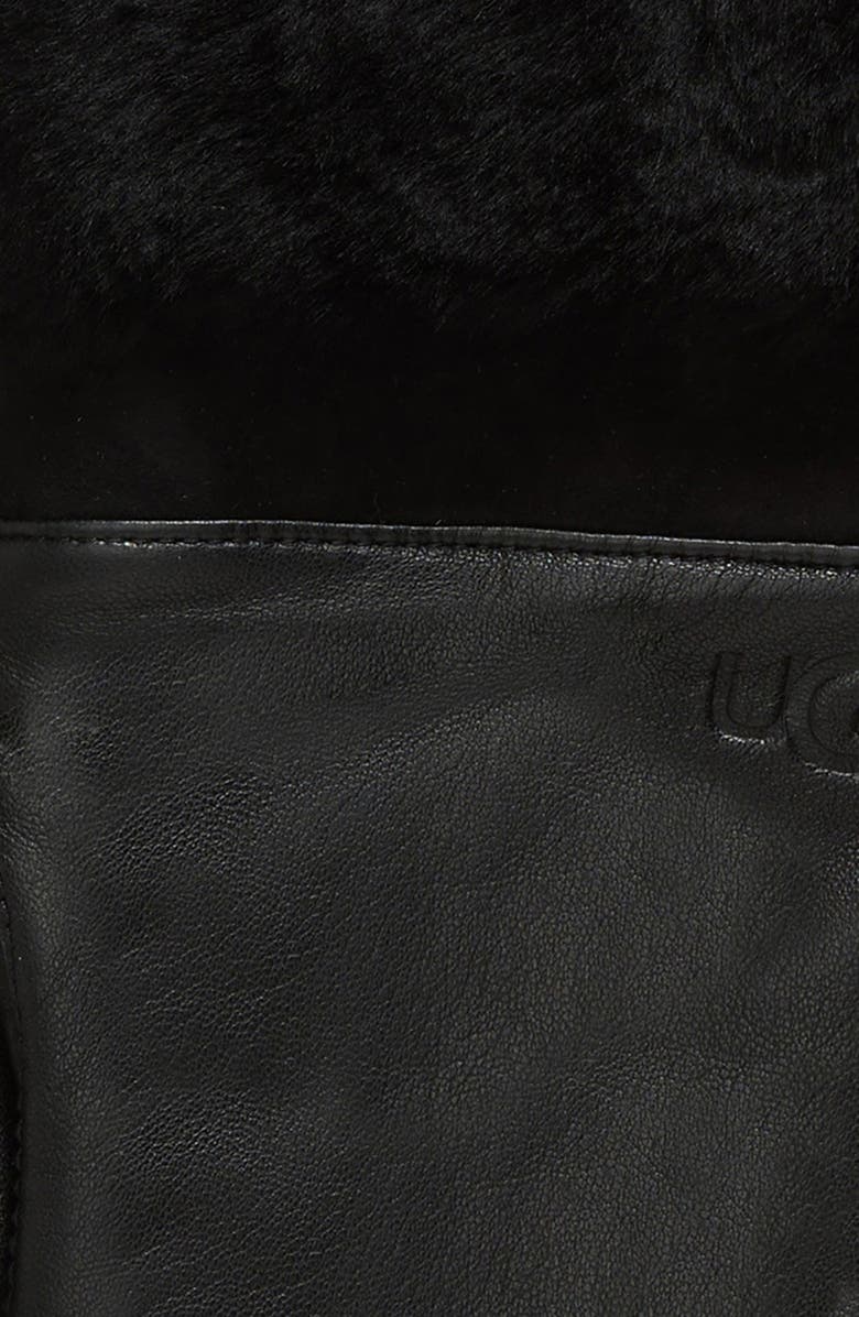 UGG<sup>®</sup> Shearling Trim Leather Gloves, Alternate, color,