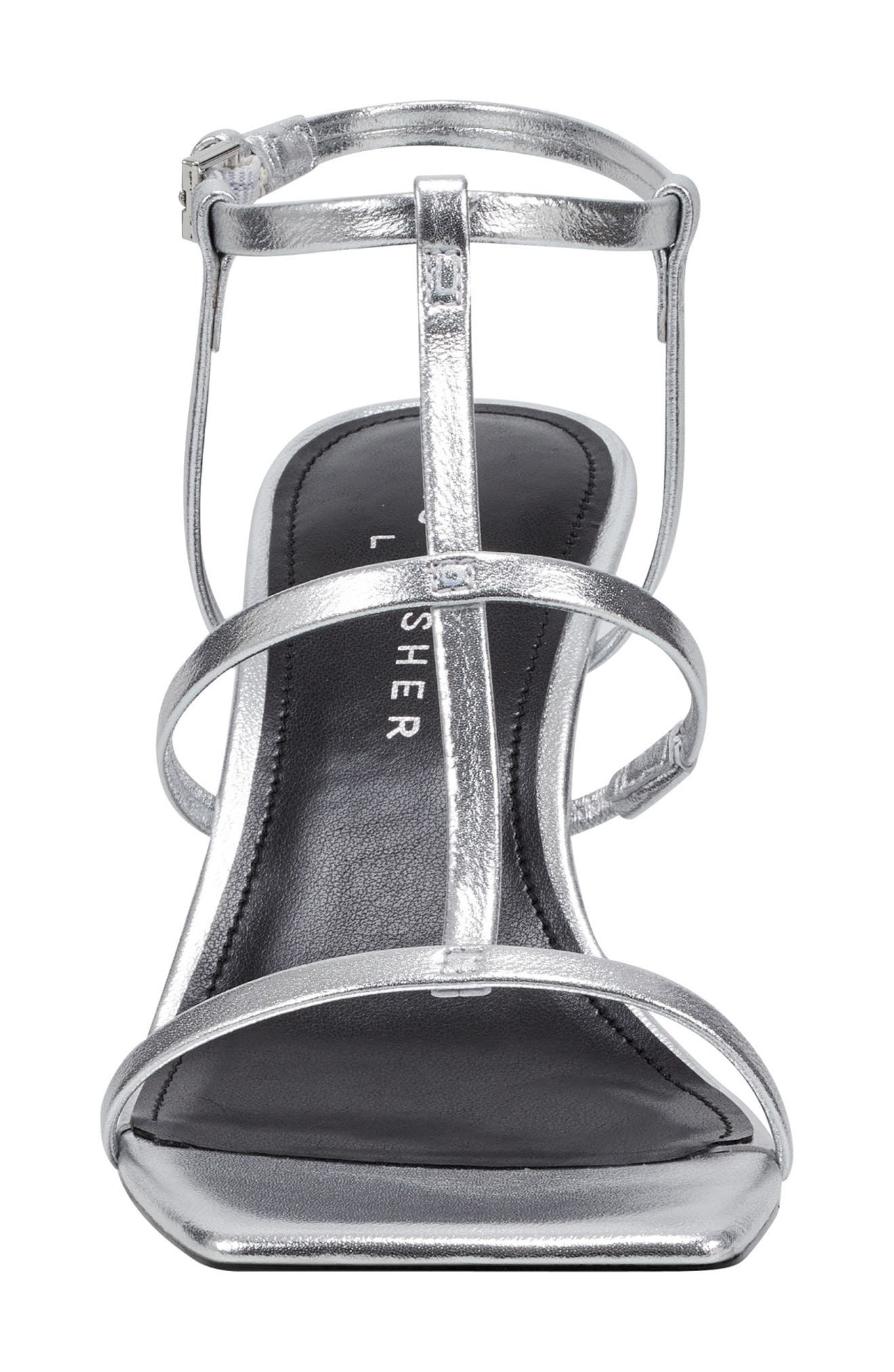 Marc Fisher LTD Dennie Ankle Strap Sandal, Alternate, color, Silver