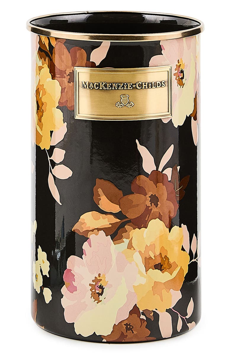 MACKENZIE CHILDS Wild Rose Utensil Holder, Main, color, Brown
