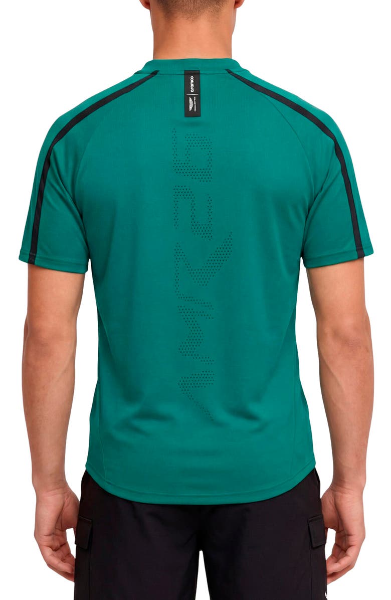 PUMA x AMF1 Lifestyle Short Sleeve Quarter Zip Jersey, Alternate, color, Green Lux