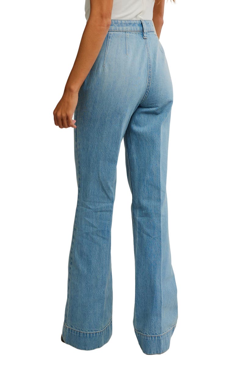 Free People Cerine Relaxed Bootcut Jeans, Alternate, color, Cowgirl Blues