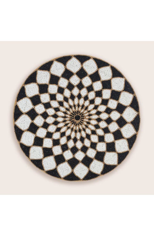 Tiramisu Victoria Beaded Placemat In Black